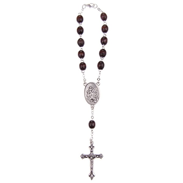 Fritz Cox Car Rosary Necklace The Ideal Travel Companion (Wood)