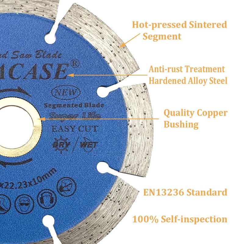 Meacase 8 inch Segmented Diamond Saw Blade for Concrete Masonry