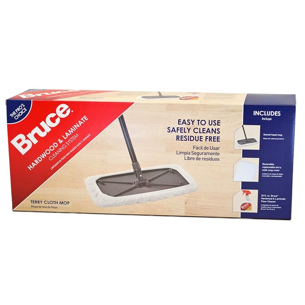 Bruce CKS01 Hardwood & Laminate Cleaning System Kit (with Terry Cloth Mop Cover) by