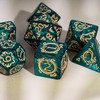 Cusdie 7Pcs/Set Dragon Pattern DND Dice Set D&D Polyhedral Dice