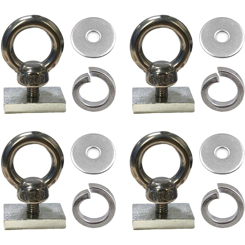 4 Pack - Heavy-Duty Stainless Steel Eye Bolt tie Down