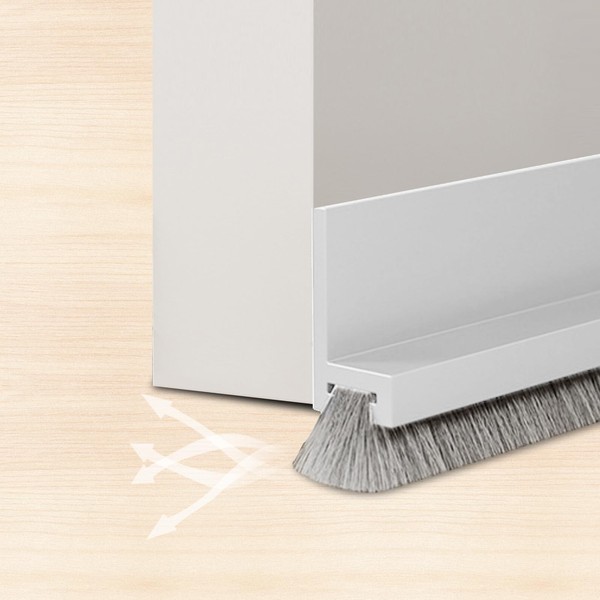 100CM Zugluftstopper Dichtungsband für Türen, 53MM Bürstendichtung Selbstklebend Zugluftstopper, Türdichtung