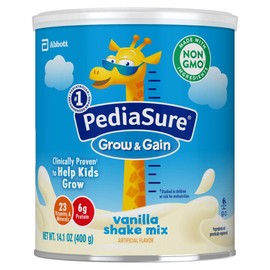 PediaSure Grow & Gain Shake Mix Powder, Vanilla, 14.1 Ounce (Pack of 3)