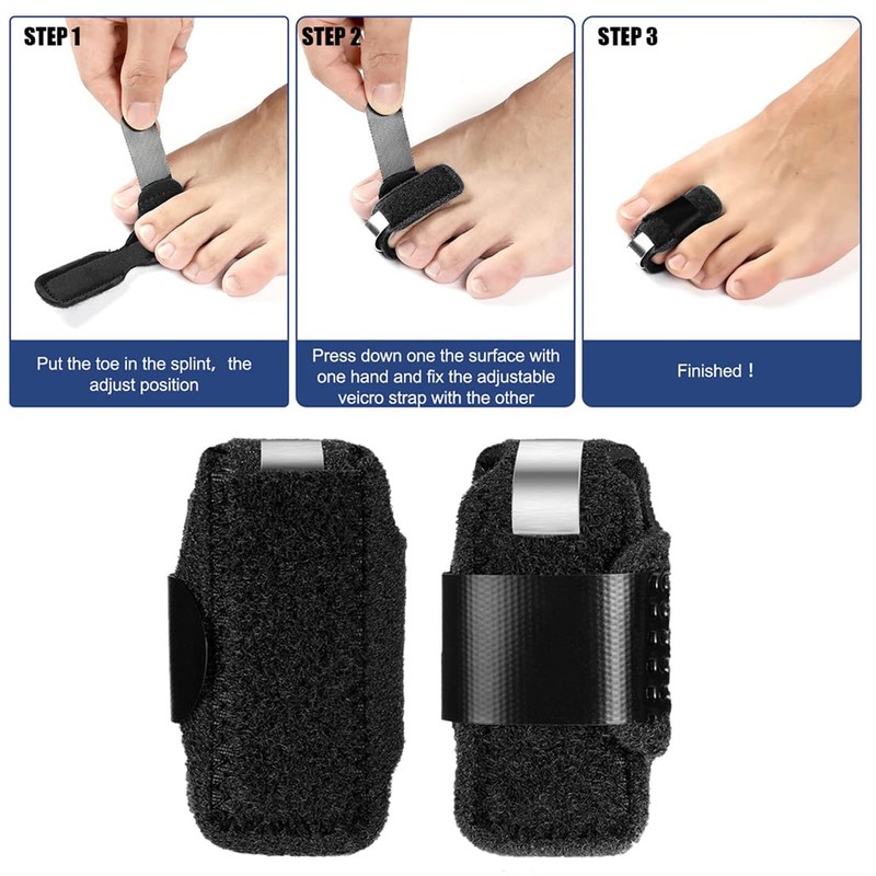 Toe Splints for Straightening Toes Straightener Adjustable Toe Corrector Brace