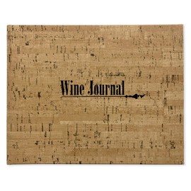 BookFactory Wine Journal Log Book/Collector’s Diary Notebook/Wine Tasting - 72 Pages, Cork Cover Hardbound, 9'' x 7'' (Made in USA)
