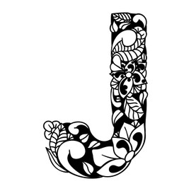 Resama 12.6”Letter Metal Wall Decor,Visual 3D Black Letters Sign Wall Art Bohemian Style Large Alphabet Letter Wall Sculptures Hanging for Home Living Room Bedroom Office Party (J)