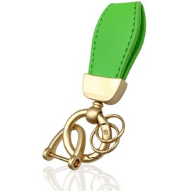 TOMOTHY Women's Key Ring, Leather, Car, Leather, Keychain, Cute, Fashionable, green