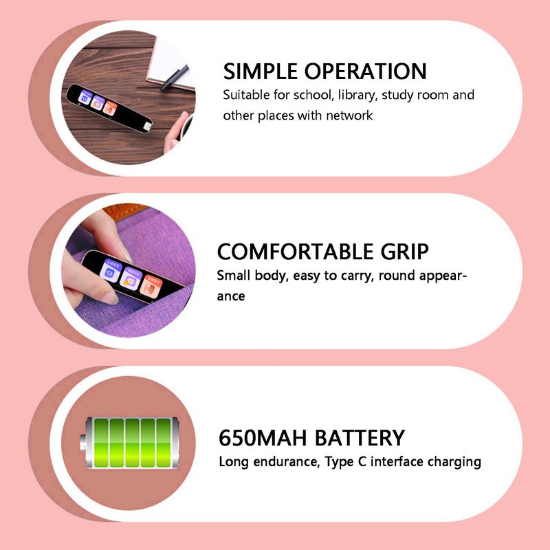 WiFi Scan Pen, DR100 Intelligent Reader Language Scan Translator Pen