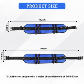 [Punching] Transfer Gear Belt, Running Belt with 6 Handle Belt, Cares Strap Transfer Aid Mobility Aid for Elderly, Bariatric, Disabled People, Hospitals for Home Care (Blue)