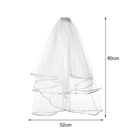 Pack of 3 JGA Accessories Women's Veil JGA White Bride to Be Sash, JGA Rose Gold Headband Tiara, Wedding Photo Props Games Accessories for Bachelorette Party