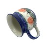 Polish Pottery 12 oz Ceramic Bubble Mug - Red Tulip