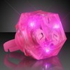 FlashingBlinkyLights Huge Pink Gem Light Up Rings (Set of 24)