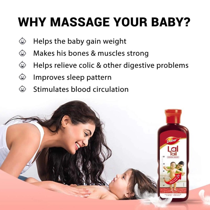 Dabur Lal Tail Ayurvedic Baby Massage Oil Help Growth makes