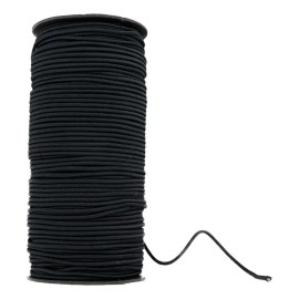 Cordón Elástico Trenzado Tubular 2mm 100 Mts Cola V/color