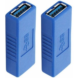 2-Pack USB 3.0 Coupler USB Female to Female USB Adapter, USB 3.0 Female to Type A Female 3.0 Coupler for Connecting Two USB Male Ends Devices,Connector USB 3.0 Standard Joiner Coupler cables extender