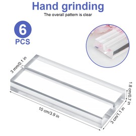 Postcard Holder Card Stand, Pack of 6 Transparent Acrylic Place Card Holder, 10 x 3 x 1.2 Card Holder, Table Photo Holder, Acrylic Place Card Holder for Weddings, Banquets and Parties, Photo Stands,