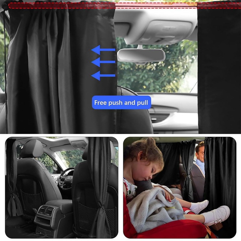 Car Privacy Curtain, Removable Car Rear Privacy Curtain, Car Interior
