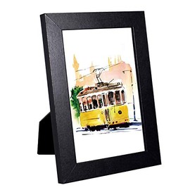 Annecy 4x6 Picture Frame (1 Pack, Black) - 4x6 Photo Frames with Real Glass for 4x6 - Wall Mount & Table Top Display