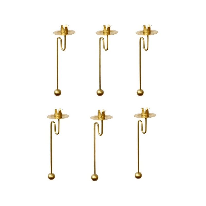 hdg Baumkerzenhalter Balancehalter 6 er Set in Gold