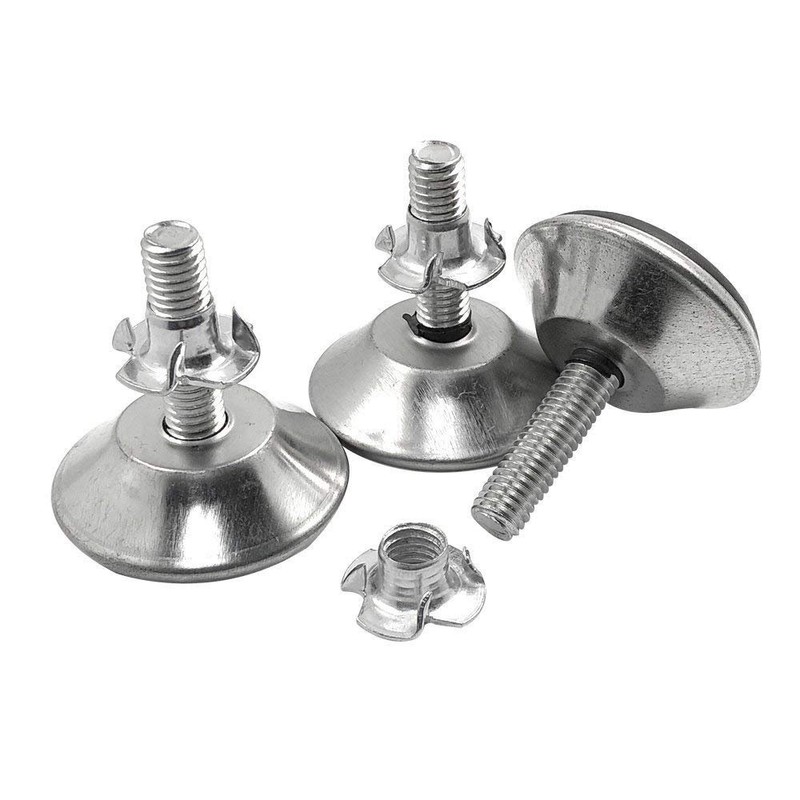 Circe-eu M8 Adjustable Furniture Leveling Feet with T-Nut 40x30mm 10pcs