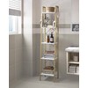 Hzuaneri Ladder Shelf, Bookshelf Bookcase, Freestanding Corner Storage Shelve with