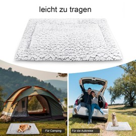 Aspand Orthopädisches Hundebett für Große und Mittelgroße Hunde,63x48cm,Tragbares Hundebetten für Camping,Autoreisen,Gunkelgrau