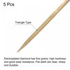 sourcing map Diamond Needle Files, 3mm x 140mm Titanium Coated