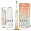 Wagner Stern Ultrasonic Toothbrush with Pressure Sensor, Peach/Blue, Battery Powered,