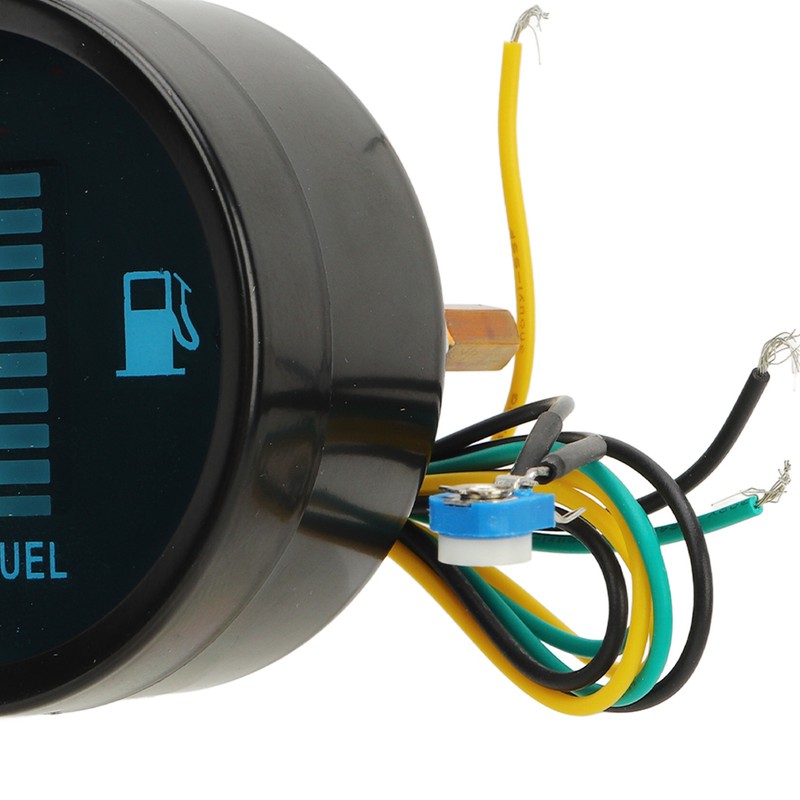 Motorcycle Fuel Level Gauge 52mm Housing Diameter LED Light Display