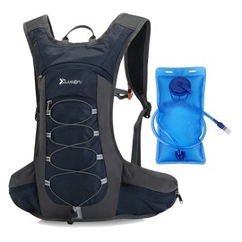 Croogo Hydration Backpack with 2L Hydration Bladder Lightweight Insulation Water Pack Mountain Biking Daypack,Navy Blue-OT05