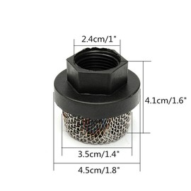 Hose Inlet Strainer Filter, Stainless Steel Mesh Strainer, Inlet Suction Strainer Mesh Filter Suction Hose Strainer Garden Hose Strainer Filter Sprayer Filter