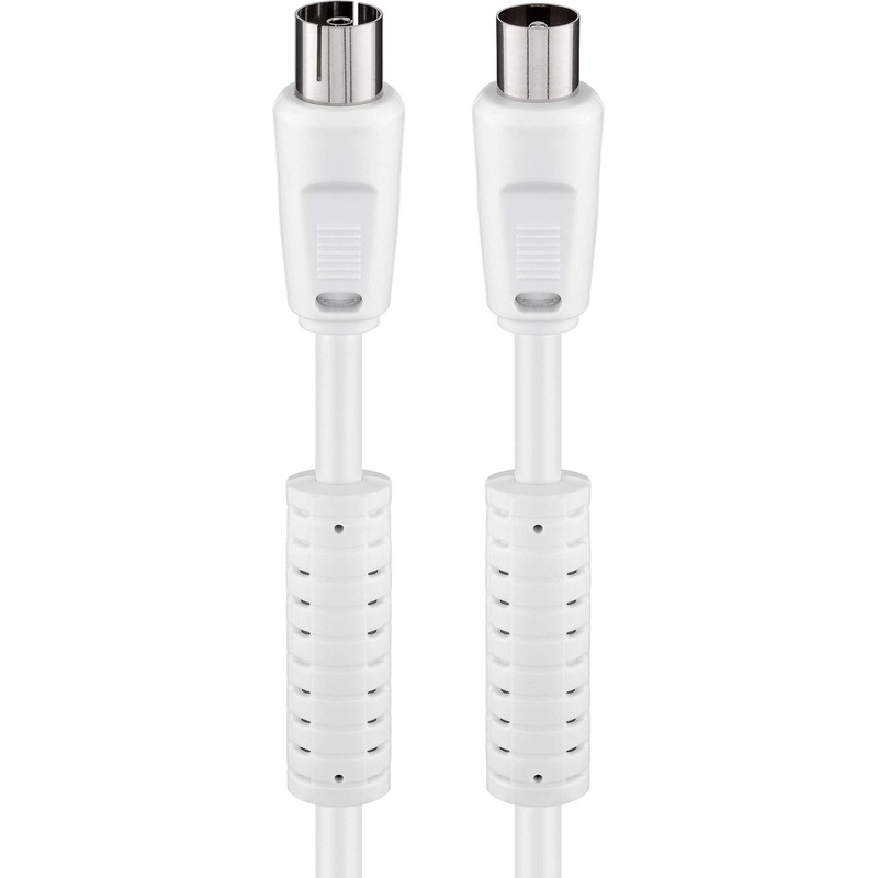 Wentronic 50724-GB Coaxial Cable, Coaxial Plug to Coaxial Jack 2.5m