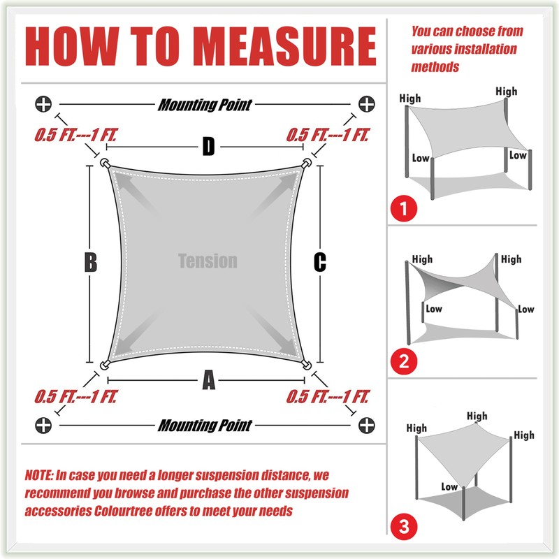 ColourTree CTAPR1020 Custom Size 6' x 10' Brown Sun Shade