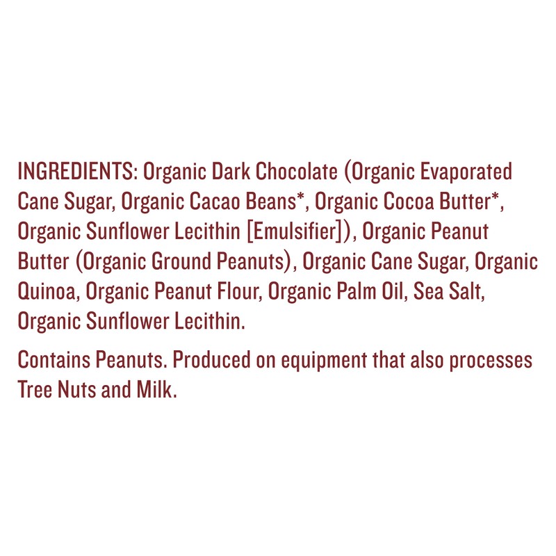 Justins's Organic Crispy Dark Chocolate Peanut Butter Cups, Rainforest Alliance