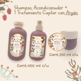 ¡KIT COMPLETO! Set Capilar YUYA Repara y Restaura 3 Piezas /Shampoo+mascarilla+acondicionador Repara 