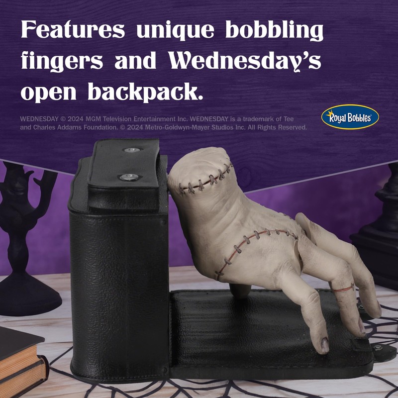 Royal Bobbles Wednesday Thing with Moving Fingers - 6” D
