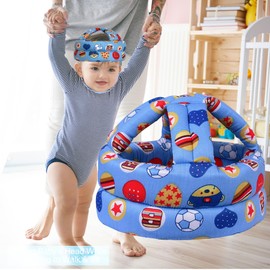 Baby Safety Helmet, Infant Baby Head Protector Head Cushion Bumper Bonnet, Soft Headguard for Toddler Learning to Walk, Blue Ball Style