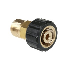 ZONADAH Brass Pressure Washer Fitting Metric M22 x 14mm (Pin) Socket Convertible to M22 x 15mm Male Thread Connector Quick Coupling Pressure Washer Gun Adapter Accessories