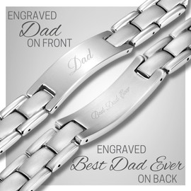 Willis Judd Best Dad Ever Dad Bracelet Gifts For Dad From Daughter Son Kids Fathers Day Gift Ideas For Birthday Silver