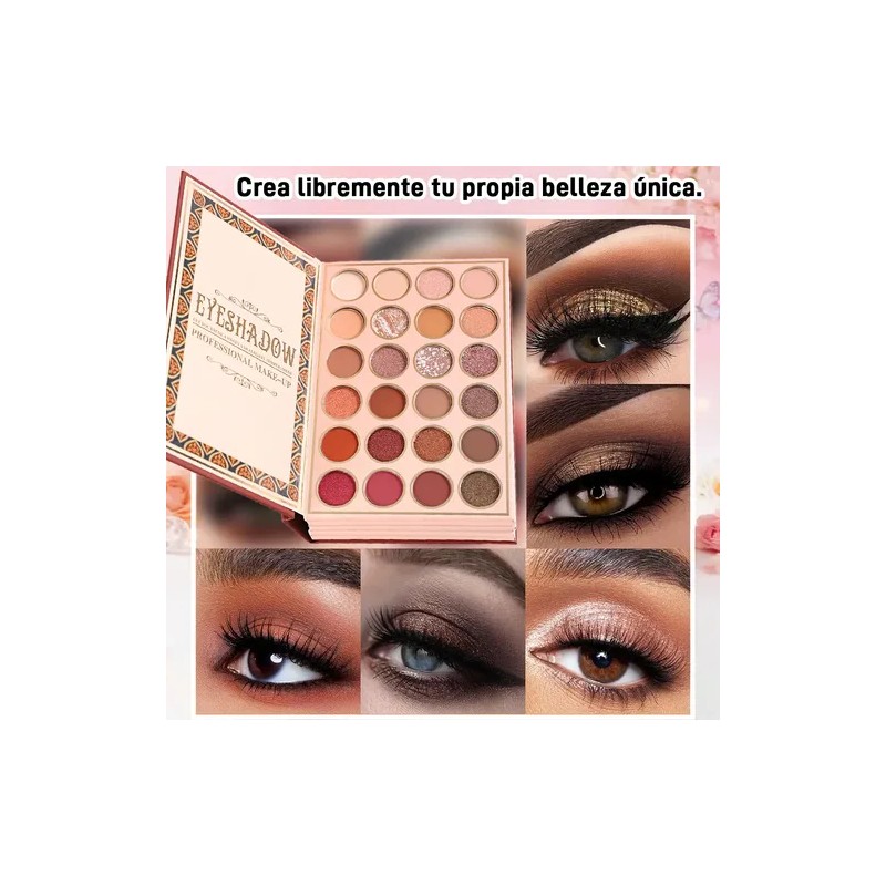 5 En 1 Paleta Sombras, Gloss, Iluminador, Rubor Y Contorno