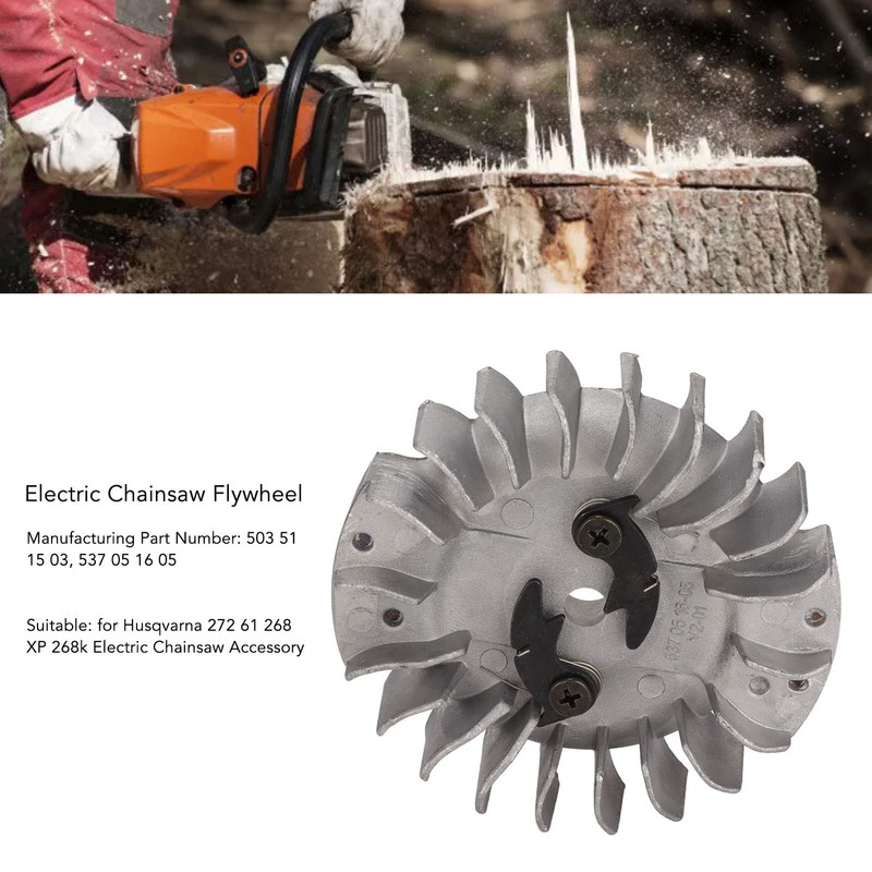 Electric Chainsaw Flywheel Aluminium Alloy Fly Wheel Replacement for Husqvarna