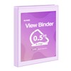SUNEE 3 Ring Binder, 1/2 Inch D Ring, Clear View