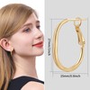 ToHeart 14k Gold Hoop Earrings for Womens Rectangle Hoop Earrings