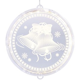 Lunartec Decorative Christmas LED: Christmas Window Light with Bell Motif, 26 LEDs, Diameter 16 cm (Christmas Decoration Illuminated, Christmas Decoration LED Inside, Window Picture)