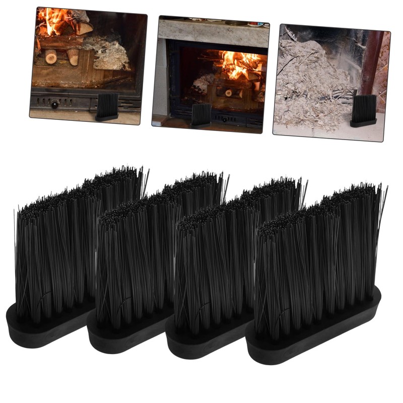 Kisangel 3sets Fireplace Brush Head Replacement Scrub Brushes for Fireplaces