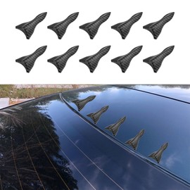 HAOBO 10 PCS Diffuser Shark Fin Kit, Spoilers for Cars, Car Exterior Accessories Shark Fin Kit Compatible with Spoiler Roof Wing Air Vortex Generator