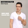 WinTrend Gold Cuban Link Chain Necklace or Bracelet with Design