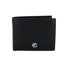 Conte Men's Maximum Genuine Leather RFID Carbon Wallet with Gift Box, Classic black, Classic