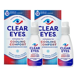 Clear Eyes Cool Confort Gotas Ojos Rojos Secos Promo 2x15ml