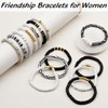 Asivsa Friendship Bracelets Beaded Stretch Bracelets for Women Stackable Clay